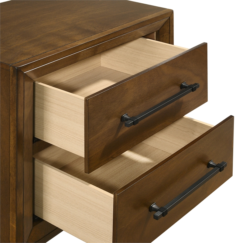 New Classic Furniture Ballard 5-Piece Wood Queen Bedroom Set in Walnut