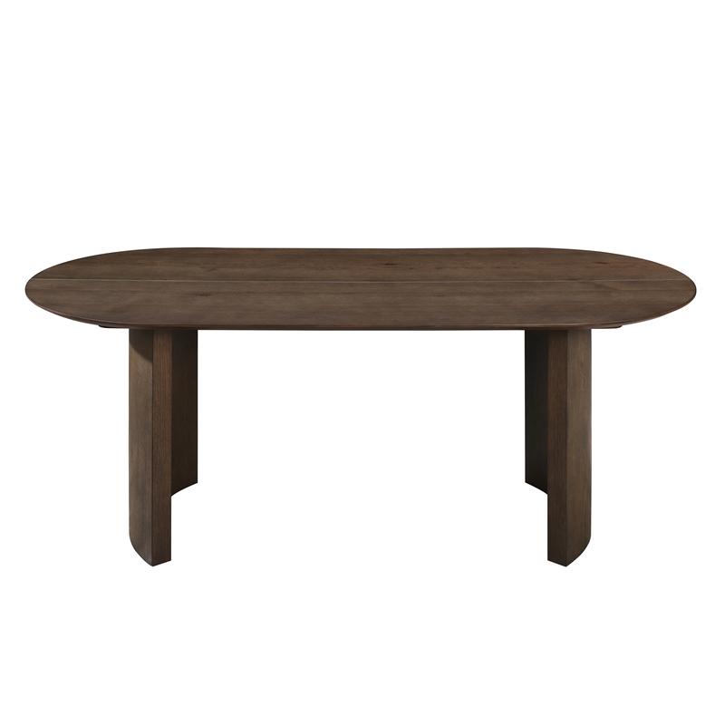 New Classic Furniture Kody 7-Piece Wood Oval Dining Table Set in Walnut/Green