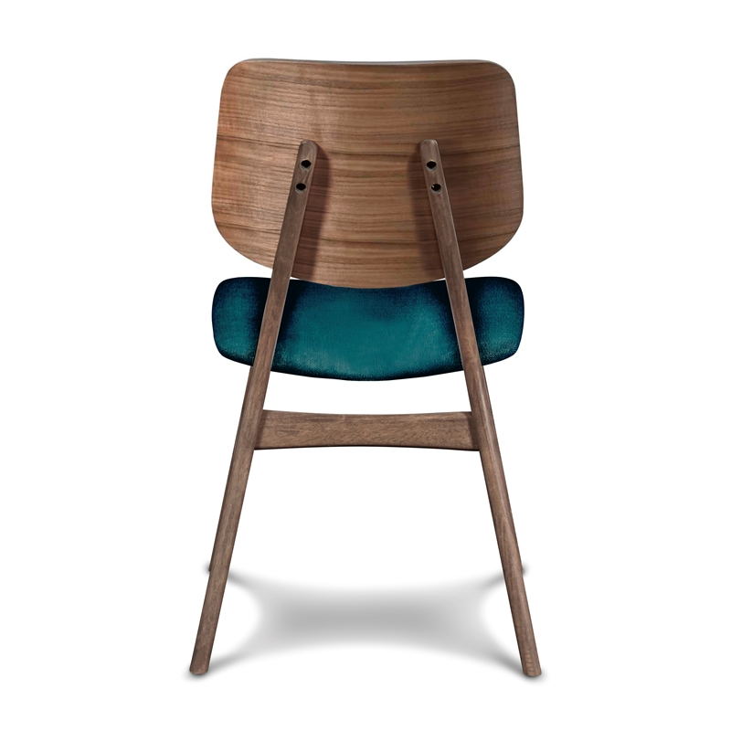 New Classic Furniture Oscar 3-Piece Wood Corner Table Set in Walnut/Teal