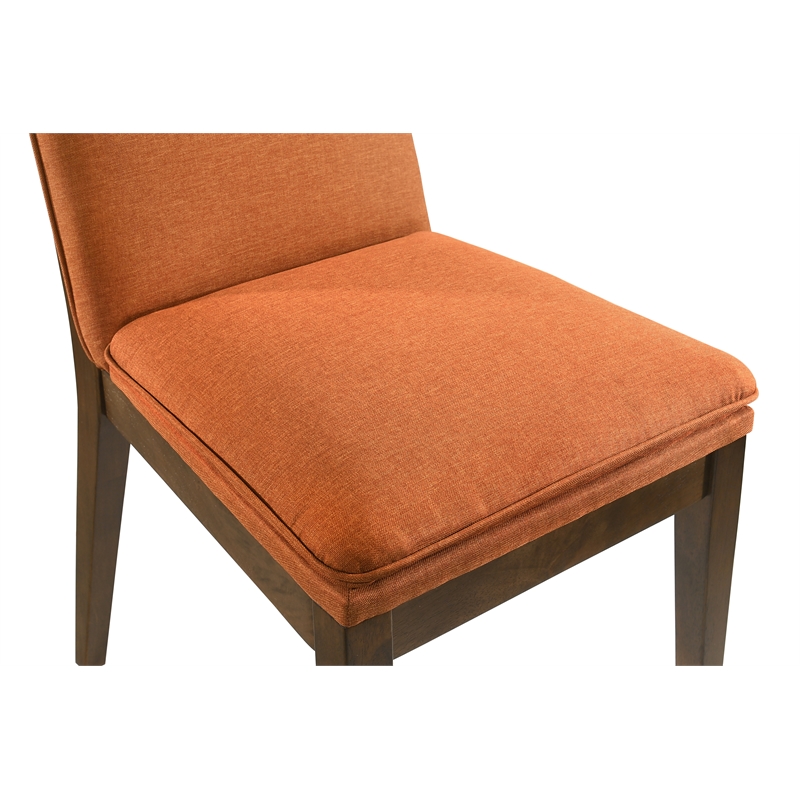 New Classic Furniture 5-Piece Wood Dining Set in Brown and Orange