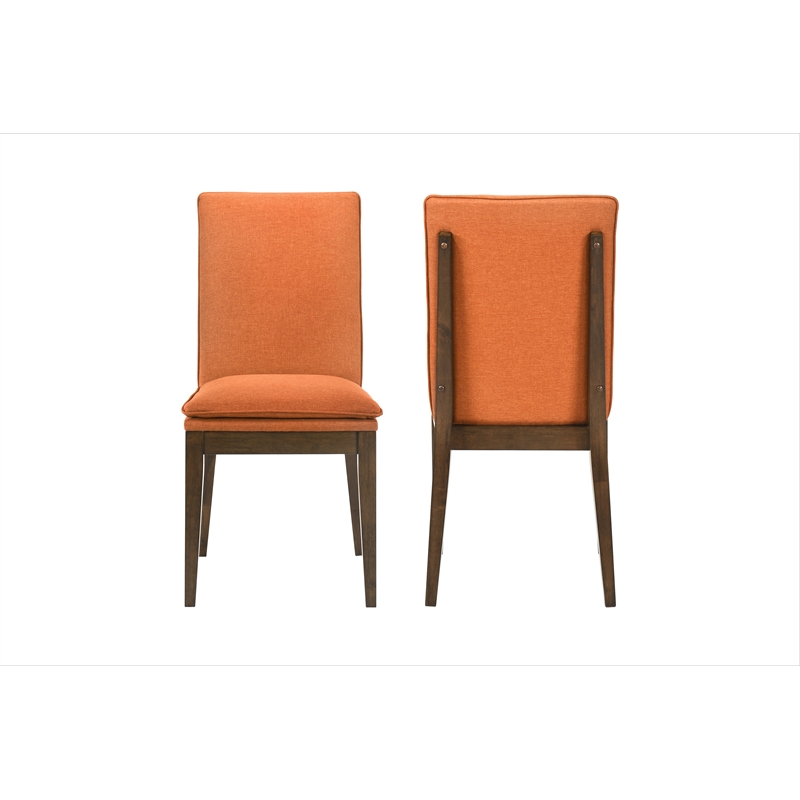 New Classic Furniture 5-Piece Wood Dining Set in Brown and Orange