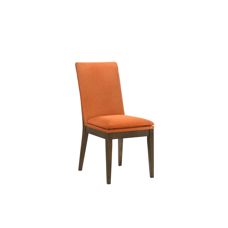 New Classic Furniture 5-Piece Wood Dining Set in Brown and Orange