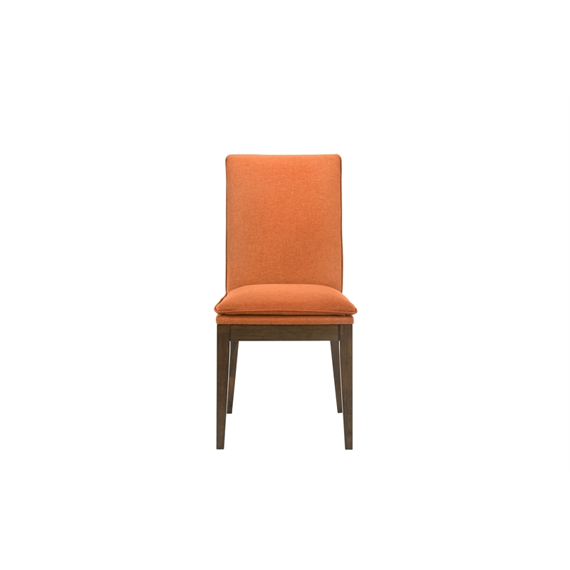 New Classic Furniture 5-Piece Wood Dining Set in Brown and Orange