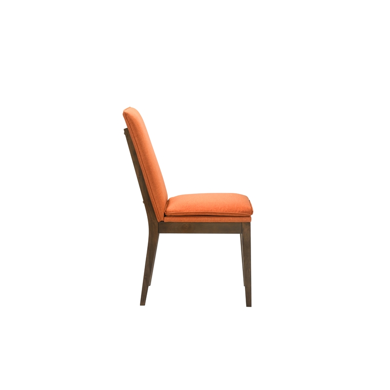 New Classic Furniture 5-Piece Wood Dining Set in Brown and Orange