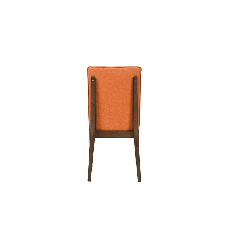 New Classic Furniture 5-Piece Wood Dining Set in Brown and Orange