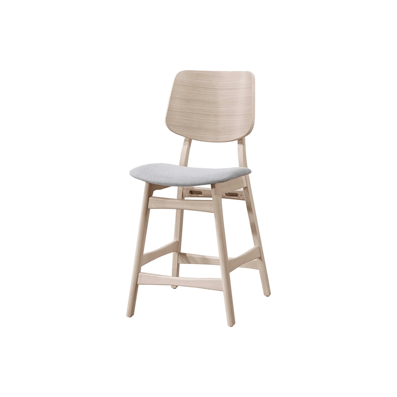 New Classic Furniture Oscar Wood Counter Chair in White Ash/Gray (Set of 4)