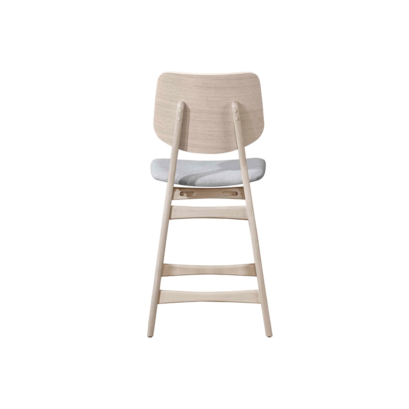 New Classic Furniture Oscar Wood Counter Chair in White Ash/Gray (Set of 4)