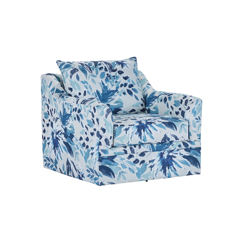 New Classic Furniture Sylvie Polyester Swivel Chair in Multi-Color (Set of 2)