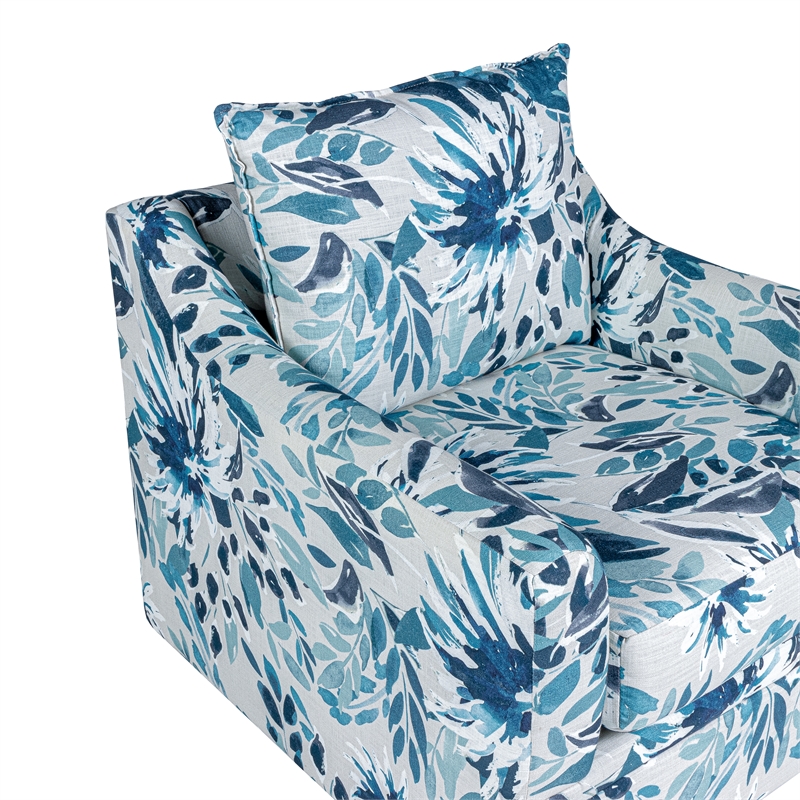 New Classic Furniture Sylvie Polyester Swivel Chair in Multi-Color (Set of 2)