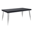 New Classic Furniture Ava Wood Rectangular Dining Table in Black
