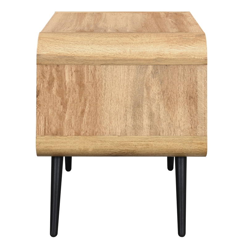 New Classic Furniture Rowan Wood 1-Drawer End Table in Natural/Beige