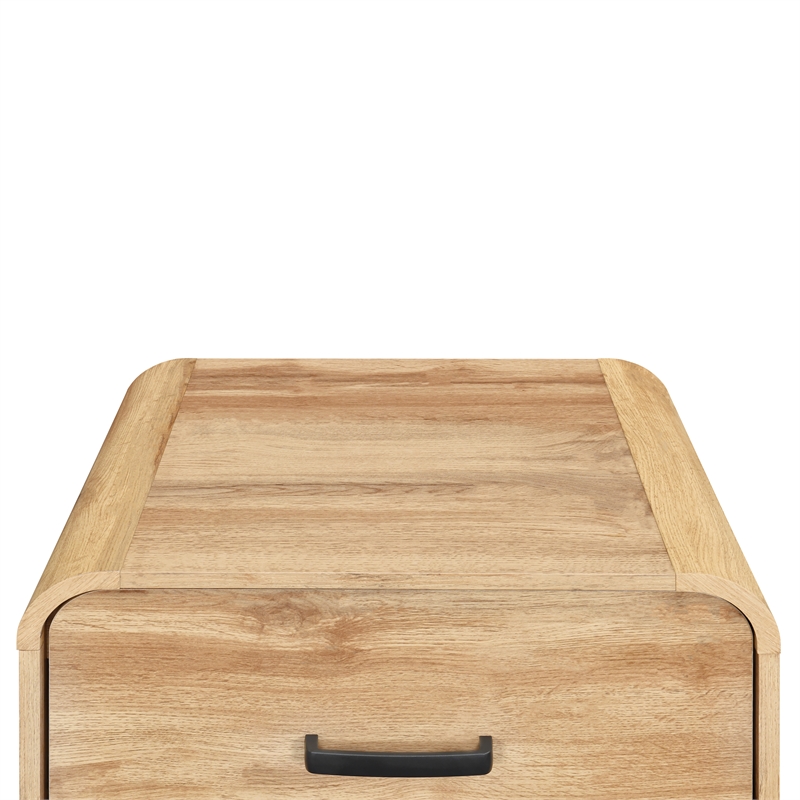 New Classic Furniture Rowan Wood 1-Drawer End Table in Natural/Beige