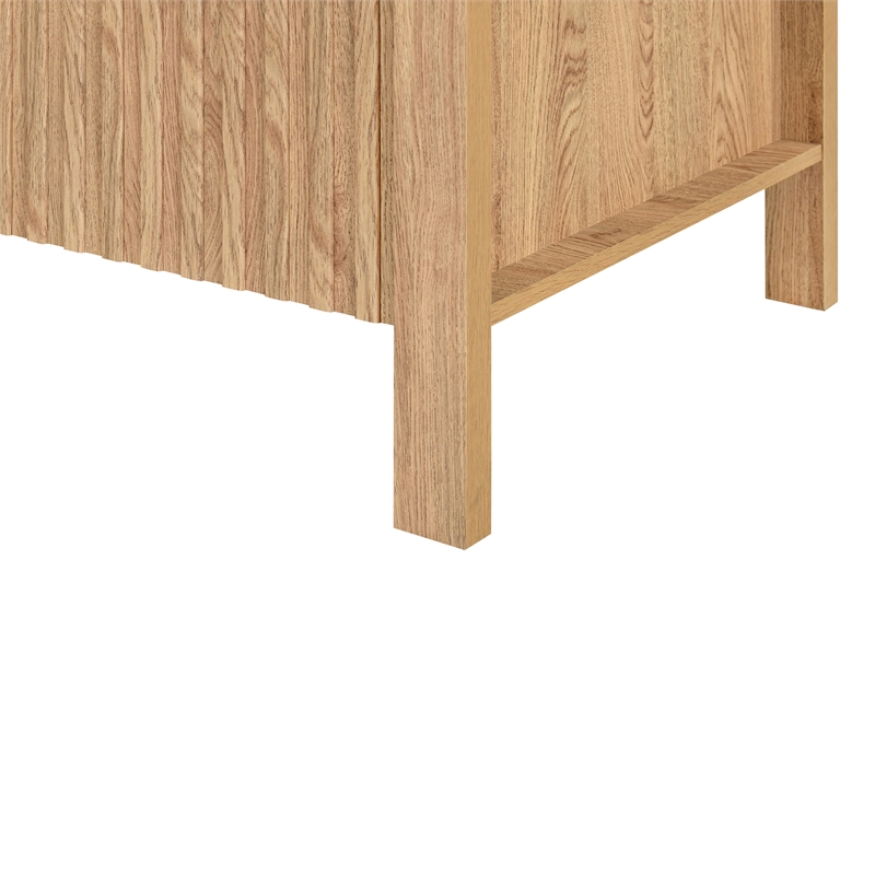 New Classic Furniture Thayer Wood Coffee Table with Two Drawers in Natural/Beige