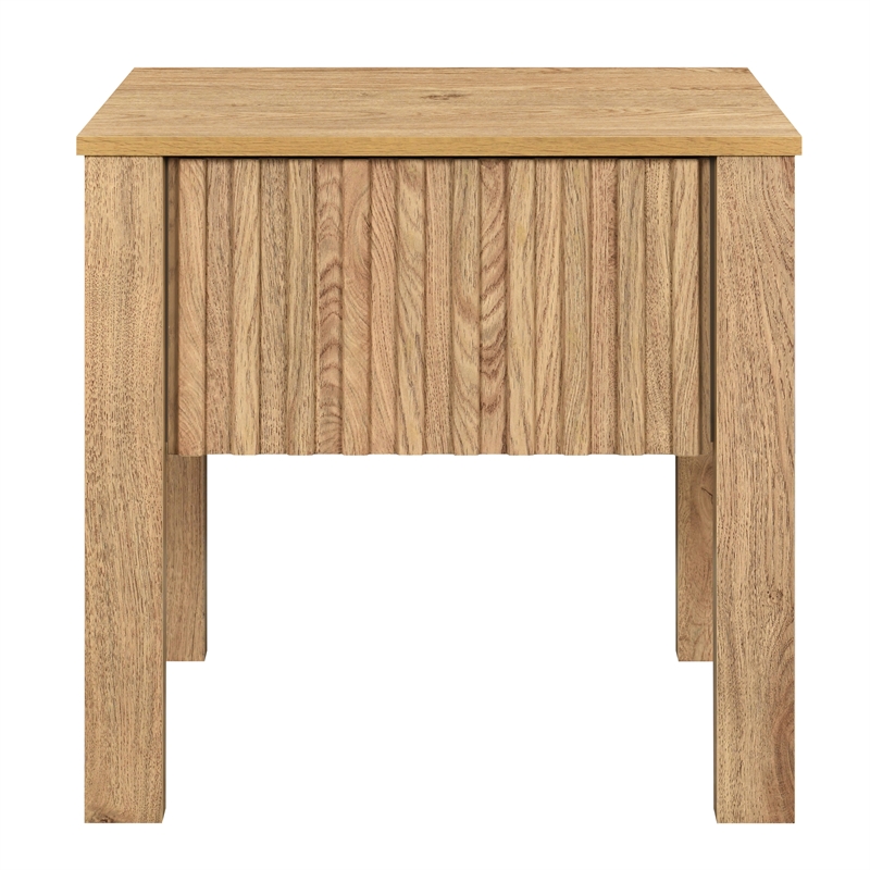 New Classic Furniture Thayer Wood 1-Drawer End Table in Natural/Beige