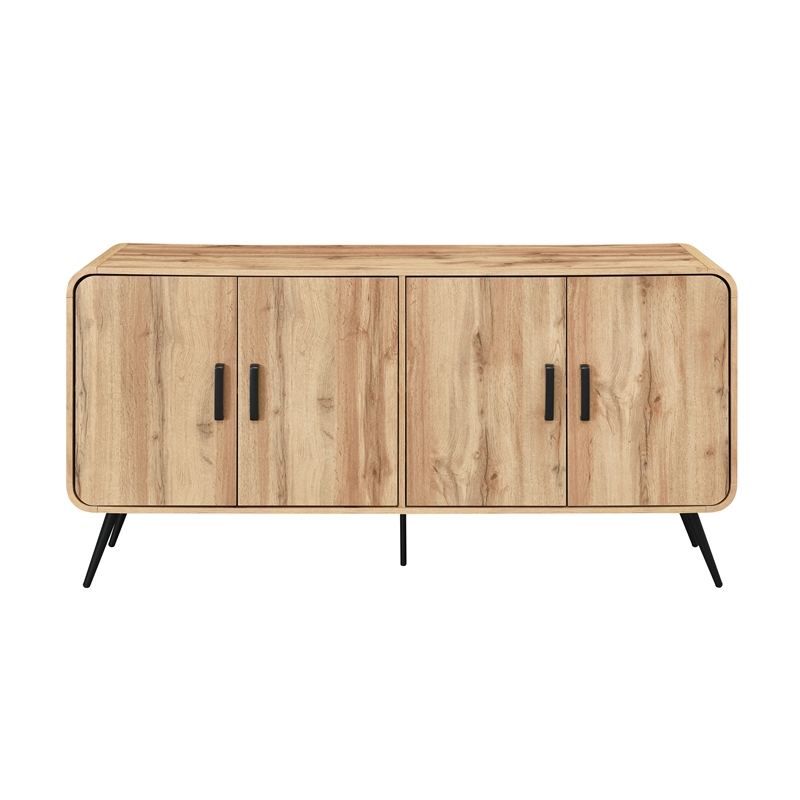 New Classic Furniture Rowan Wood Sideboard/TV Console in Natural/Beige