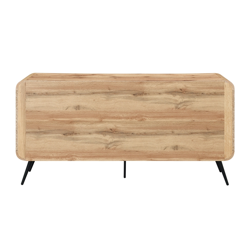 New Classic Furniture Rowan Wood Sideboard/TV Console in Natural/Beige