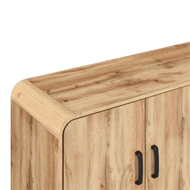 New Classic Furniture Rowan Wood Sideboard/TV Console in Natural/Beige