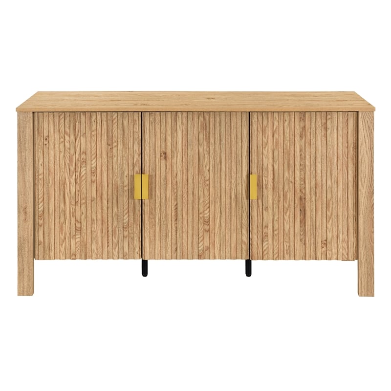 New Classic Furniture Thayer Wood Sideboard/TV Console in Natural/Beige