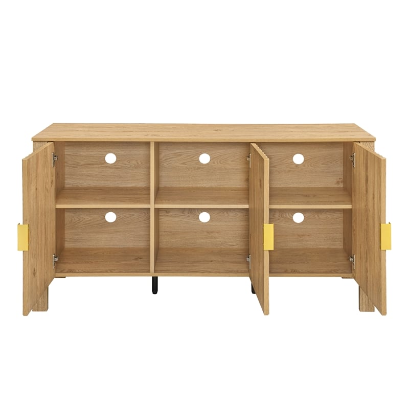 New Classic Furniture Thayer Wood Sideboard/TV Console in Natural/Beige