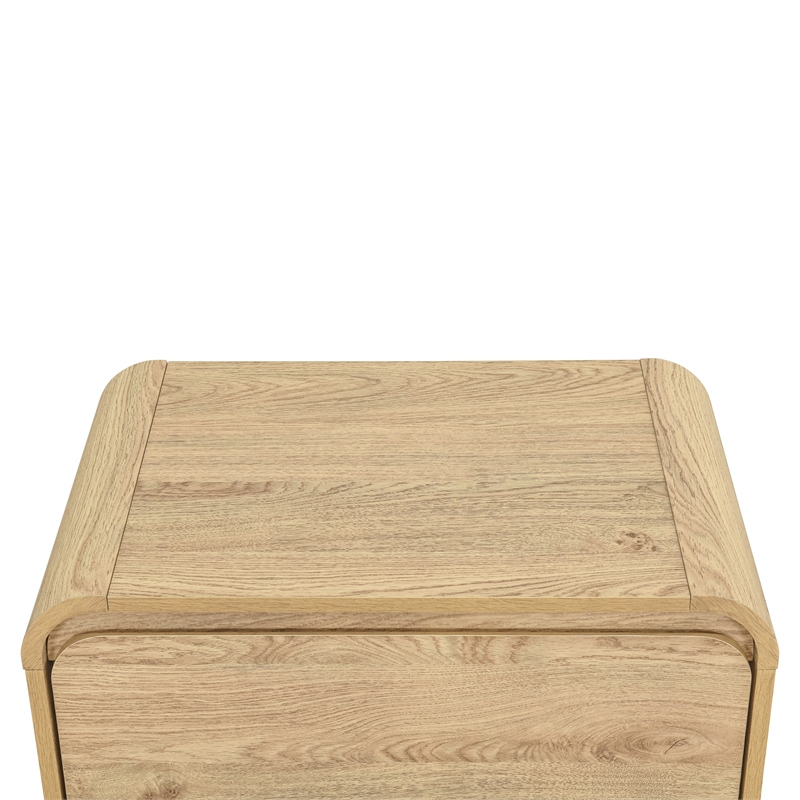 New Classic Furniture Mara Wood 2-Drawer End Table in Natural/Beige (Set of 2)