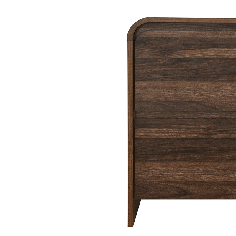 New Classic Furniture Mara Wood 2-Drawer End Table in Walnut/Brown (Set of 2)