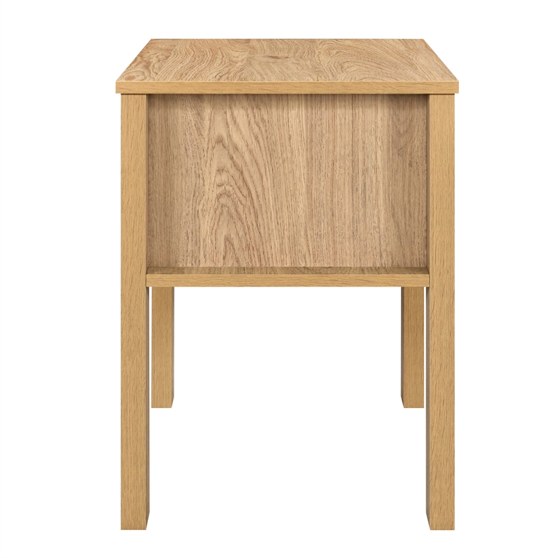 New Classic Furniture Thayer Wood 1-Drawer End Table in Natural/Beige (Set of 2)