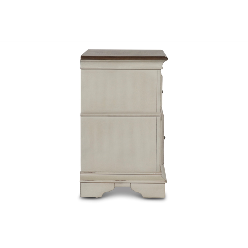 New Classic Furniture Anastasia 3-Pc Wood Bedroom Set with Chest in Ant. White