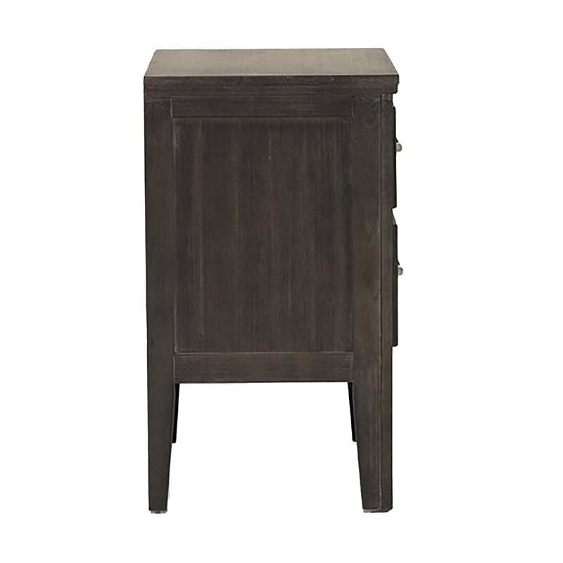New Classic Furniture Andover Wood Nightstand in Nutmeg Brown (Set of 2)