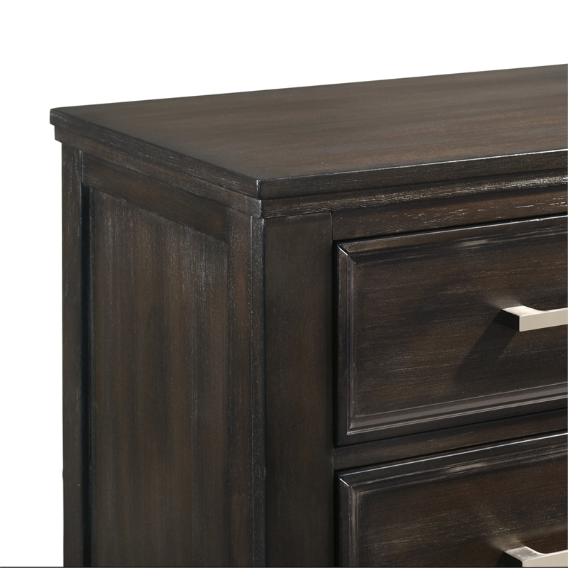 New Classic Furniture Andover Wood Nightstand in Nutmeg Brown (Set of 2)