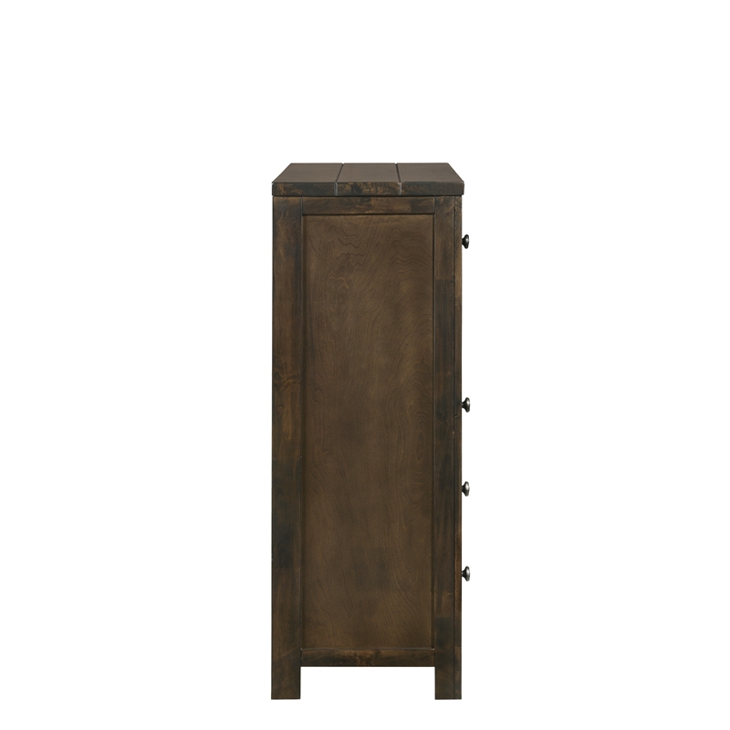 New Classic Furniture Blue Ridge 3-Piece Wood Chest with 2 Nightstands in Gray