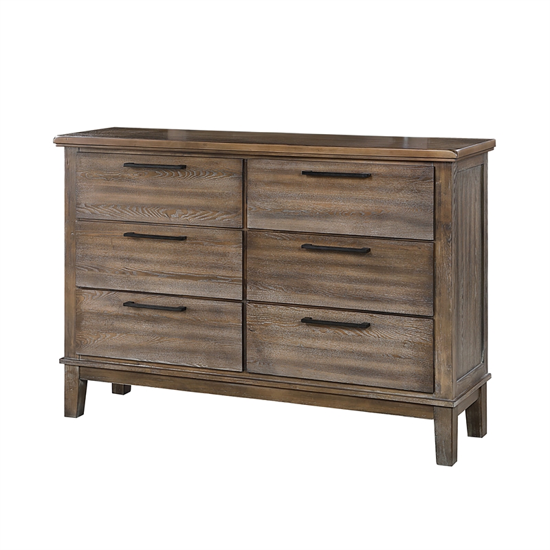 New Classic Furniture Cagney 3-Pc Wood Bedroom Set with Dresser in Gray