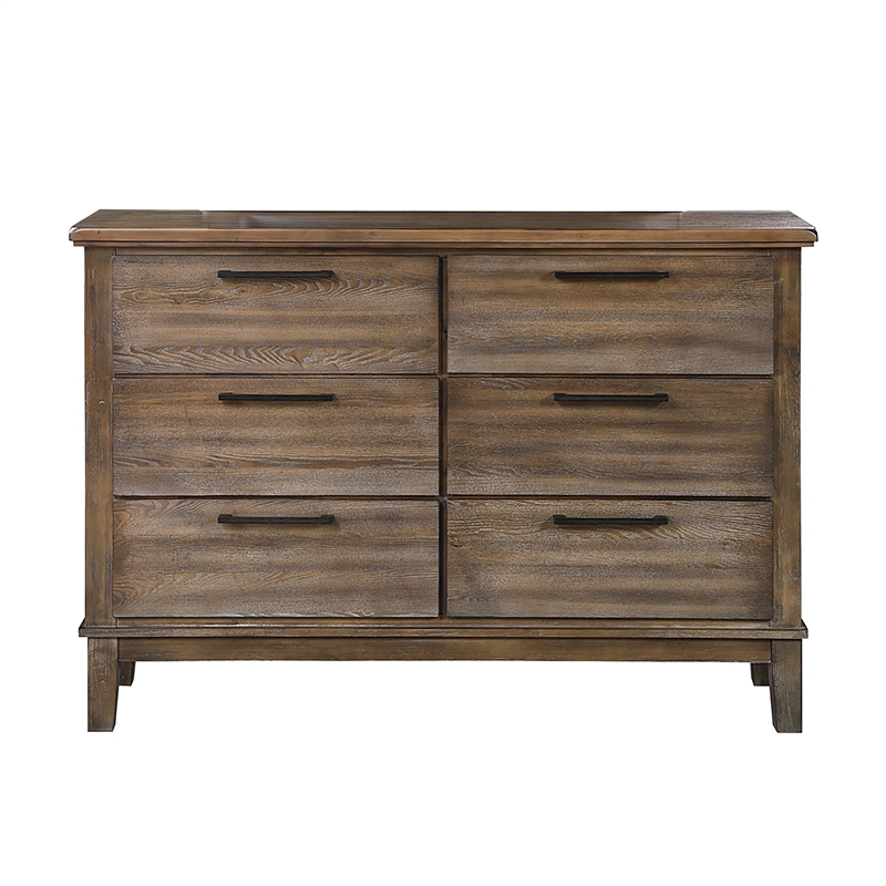 New Classic Furniture Cagney 3-Pc Wood Bedroom Set with Dresser in Gray