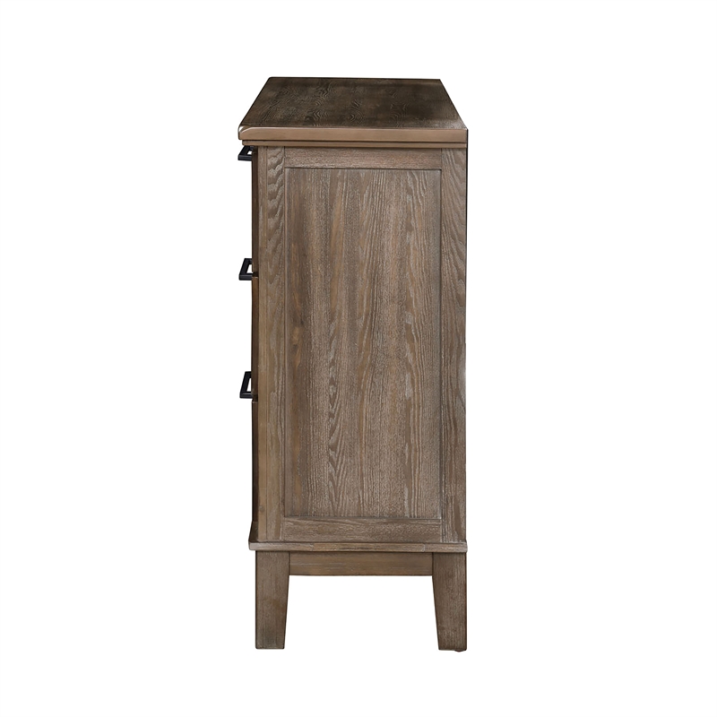 New Classic Furniture Cagney 3-Pc Wood Bedroom Set with Dresser in Gray