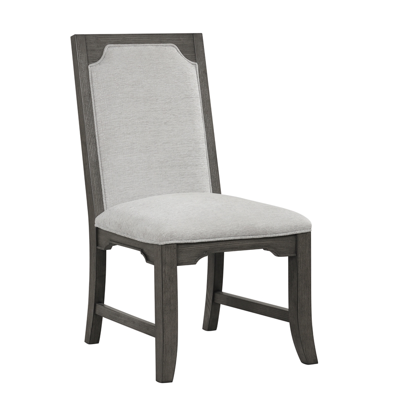 New Classic Furniture Lisbon Wood Dining Side Chair in Gray (Set of 2)