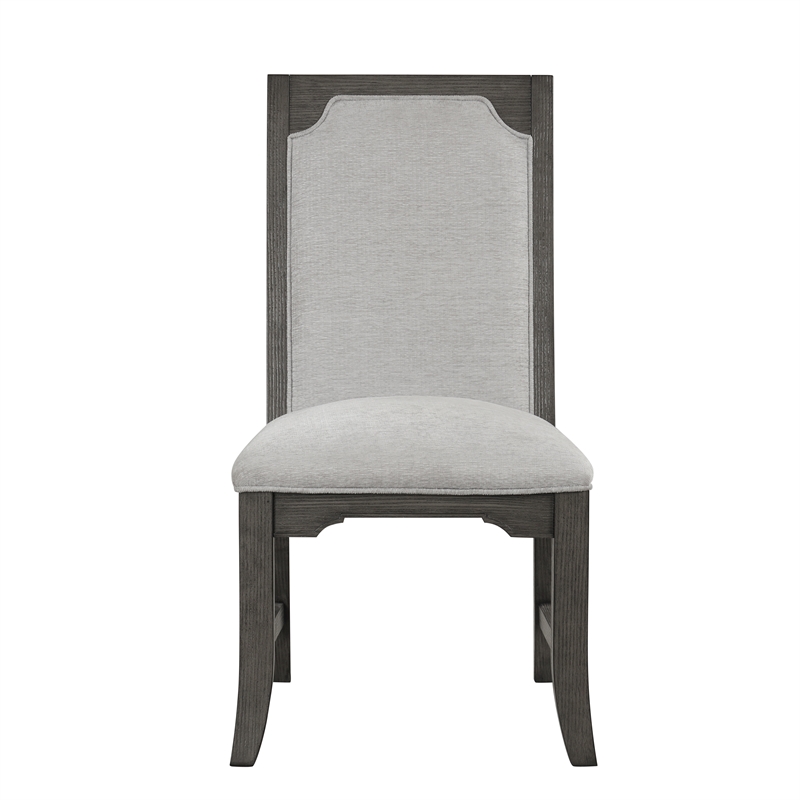 New Classic Furniture Lisbon Wood Dining Side Chair in Gray (Set of 2)