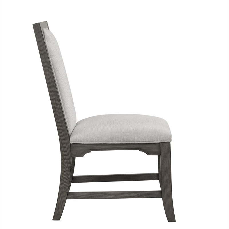 New Classic Furniture Lisbon Wood Dining Side Chair in Gray (Set of 2)