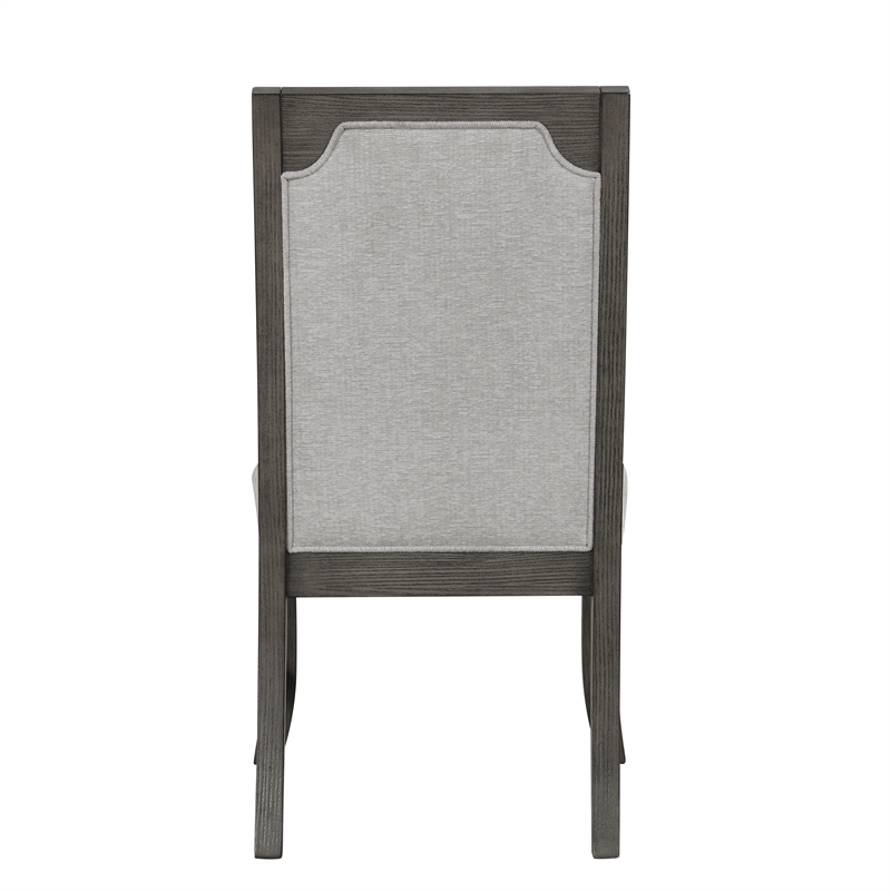 New Classic Furniture Lisbon Wood Dining Side Chair in Gray (Set of 2)
