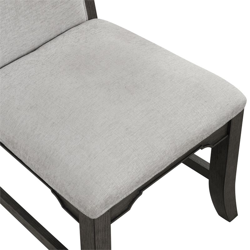 New Classic Furniture Lisbon Wood Dining Side Chair in Gray (Set of 2)