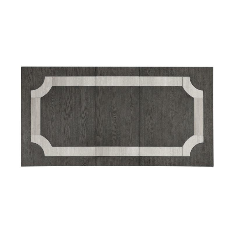 New Classic Furniture Lisbon Wood Rectangle Dining Table in Gray