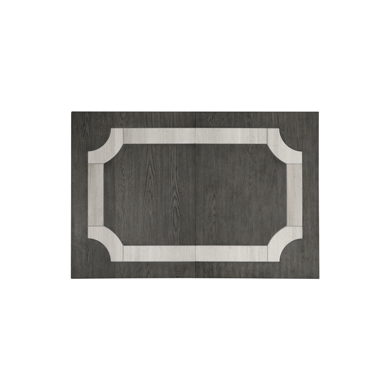New Classic Furniture Lisbon Wood Rectangle Dining Table in Gray