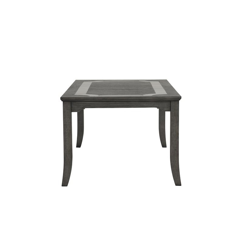 New Classic Furniture Lisbon Wood Rectangle Dining Table in Gray