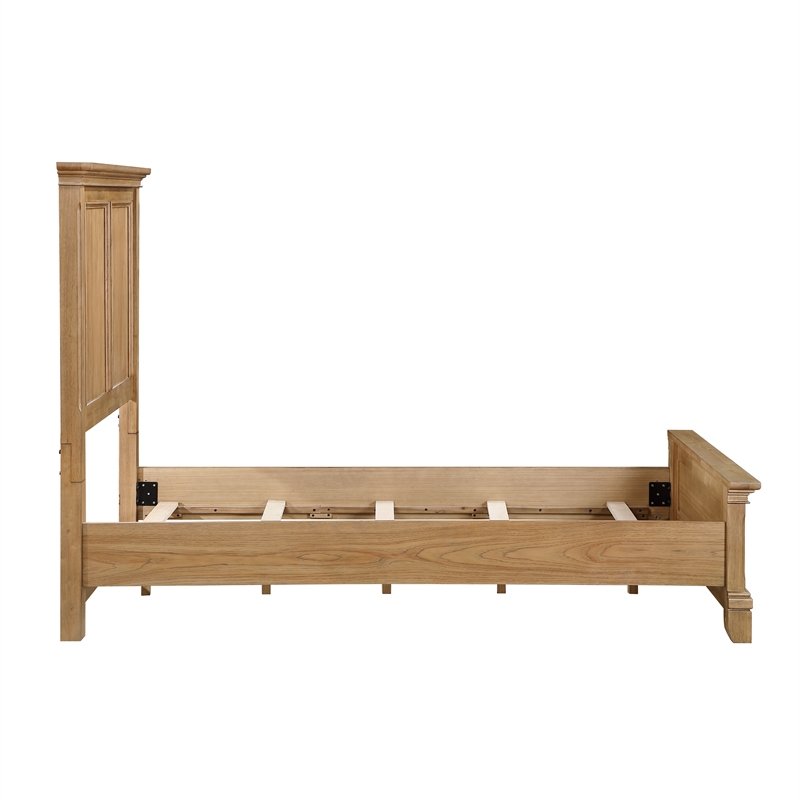 New Classic Furniture Sunstone Wood Twin Size Panel Bed in Brown Natural