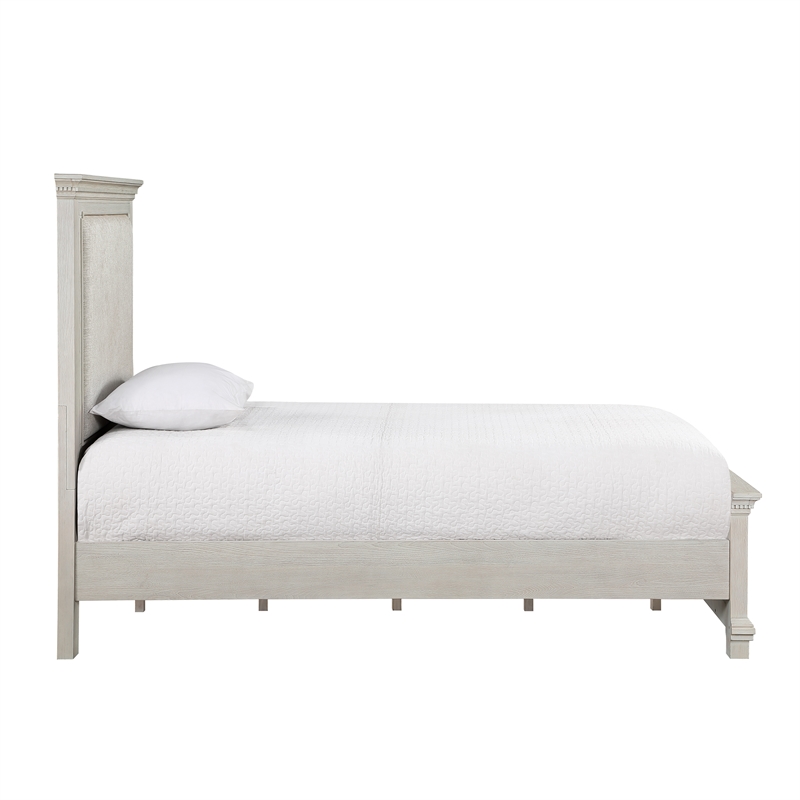 New Classic Furniture Silver Sands Wood Twin Size Panel Bed in Misty Gray