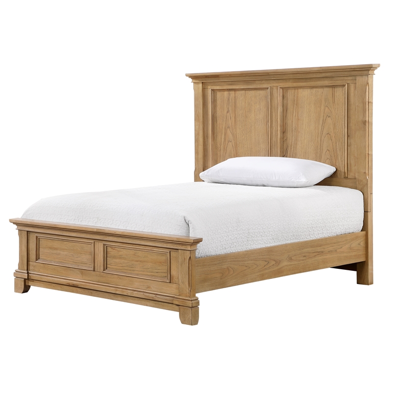 New Classic Furniture Sunstone Wood Full Size Panel Bed in Brown Natural