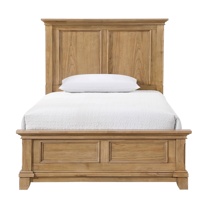 New Classic Furniture Sunstone Wood Full Size Panel Bed in Brown Natural