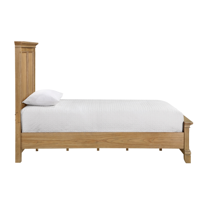 New Classic Furniture Sunstone Wood Full Size Panel Bed in Brown Natural