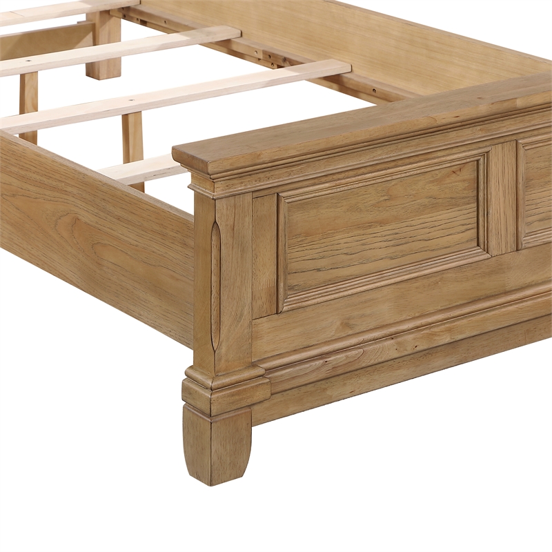 New Classic Furniture Sunstone Wood Full Size Panel Bed in Brown Natural