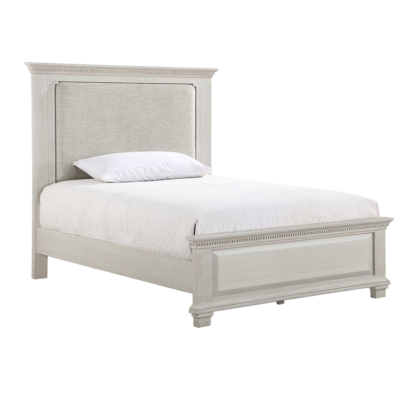 New Classic Furniture Silver Sands Wood Full Size Panel Bed in Misty Gray