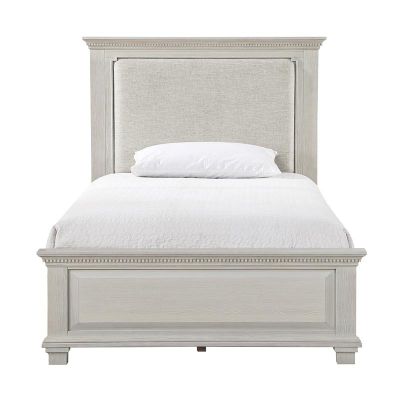 New Classic Furniture Silver Sands Wood Full Size Panel Bed in Misty Gray