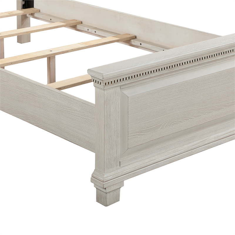 New Classic Furniture Silver Sands Wood Full Size Panel Bed in Misty Gray